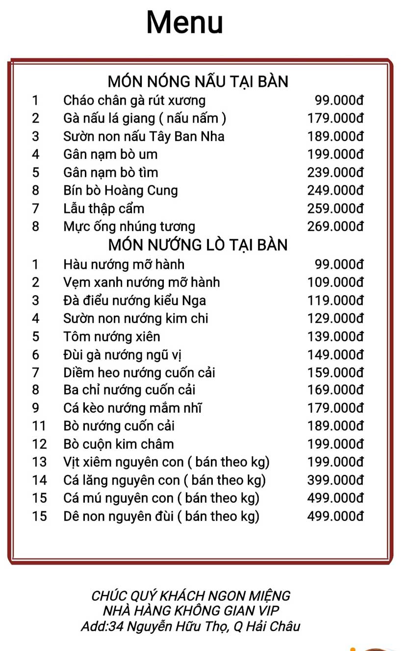 Bảng giá 