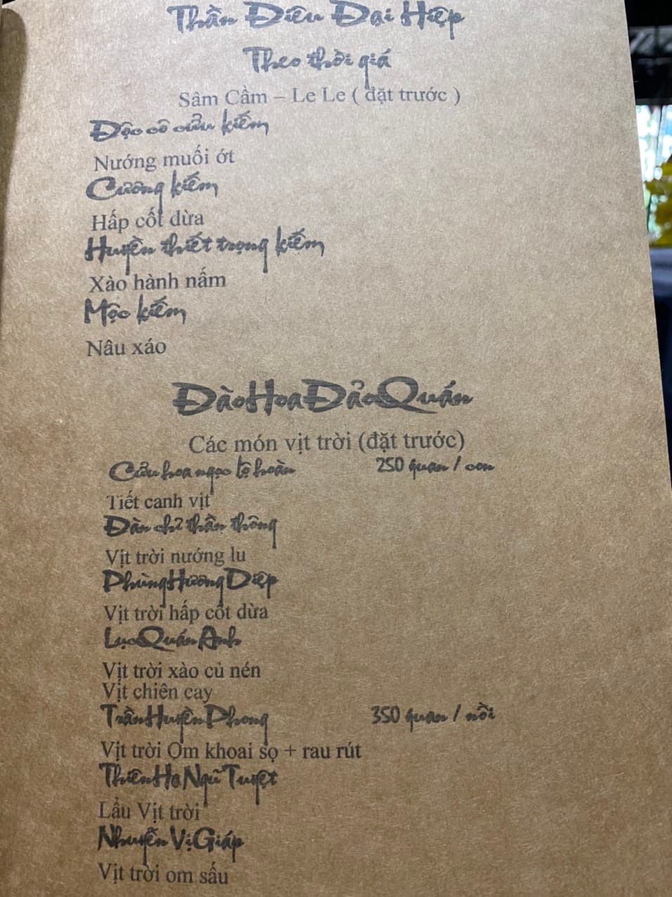 Bảng giá 